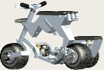 das komplette Crazybike als CAD−Bild