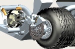 das komplette Crazybike als CAD−Bild